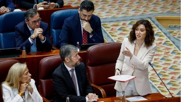 Ayuso retrata al PSOE en una despiada diatriba en la Asamblea: 