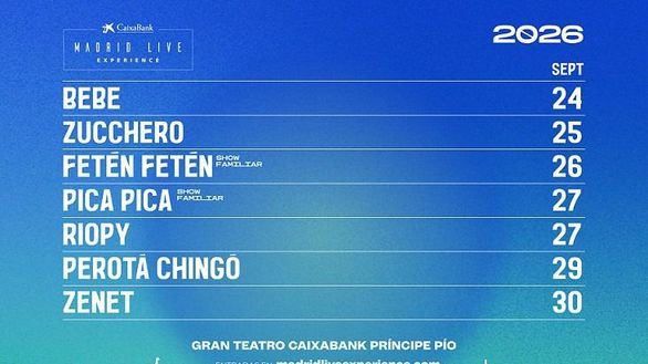 El festival CaixaBank Madrid Live Experience celebra su 6ª edición con Bebe o Zucchero