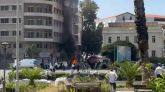 Un muerto y 36 heridos en dos explosiones en el centro de Damasco durante la visita de Macron