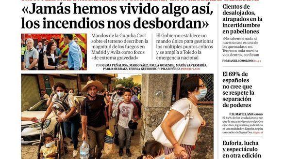 Las portadas de los periódicos de este domingo, 26 de julio