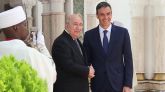 El presidente argelino, Abdelmadjid Tebboune, reunido con el presidente del Gobierno español, Pedro Sánchez.