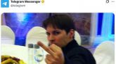 Foto publicada este miércoles en X por el fundador de Telegram, Pável Dúrov, en respuesta a la decisión del Servicio Federal de Seguridad (FSB) de Rusia de declarle en búsqueda y captura internacional tras incoar una causa en su contra por cooperación con el terrorismo.