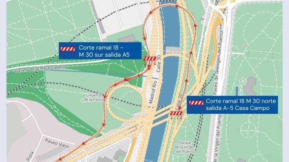 Obras en la A-5: reabierto el túnel de la M-30