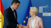 Pedro Sánchez con Ursula von der Leyen.