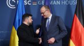 El canciller alemán, Friedrich Merz, se reúne con el presidente de Ucrania, Volodímir Zelenski.