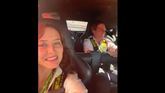 Ayuso y Almeida recorren el MadRing en el coche de seguridad y socorren a un aficionado