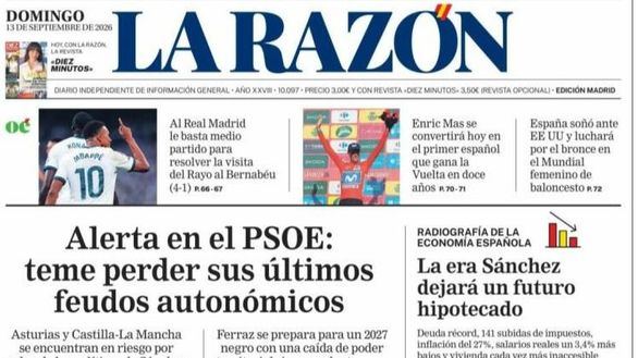 Las portadas de este domingo, 13 de septiembre