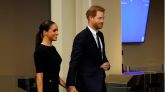 El príncipe Enrique de Inglaterra y Meghan Markle, a su llegada a la sede de la ONU.