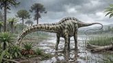 Ilustración de Diplodocus realizada por Carmelo López del grupo de investigación