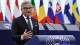 El comisario europeo de Interior y Migraciones, Magnus Brunner, en el Parlamento Europeo