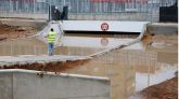 Paso inferior inundado en Aldaia, Valencia, este jueves.