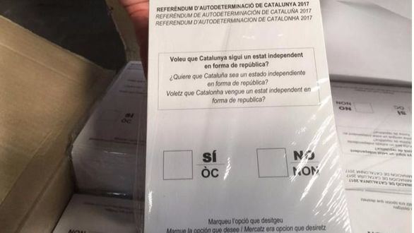 Incautadas diez millones de papeletas para el referéndum