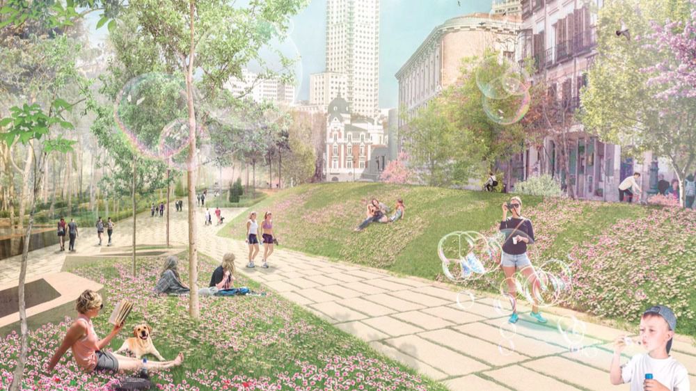 Las remodelaciones en la plaza de España obligan a mover a Cervantes