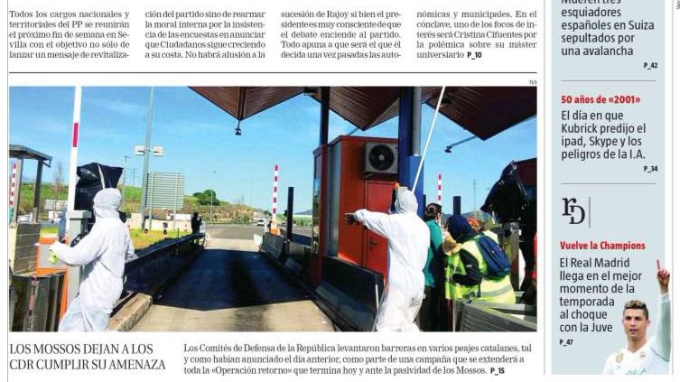 La pasividad de los Mossos en Cataluña
