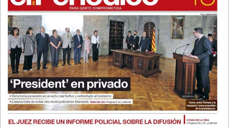 La pasividad del Gobierno en la toma de posesión de Torra