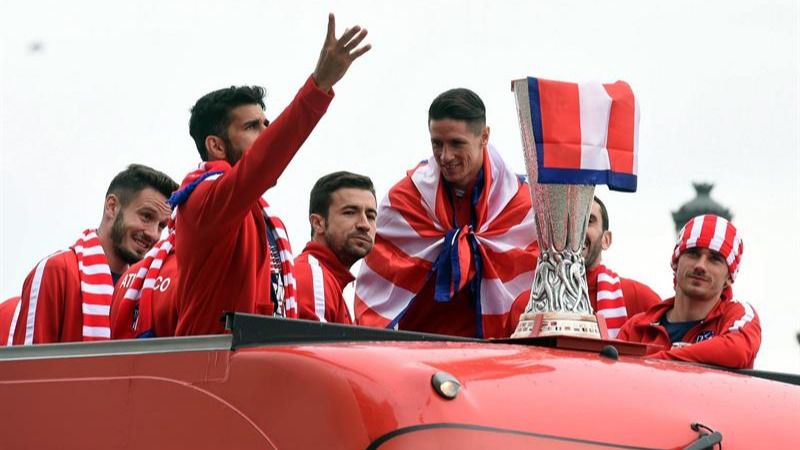 El Atlético colapsa el centro de Madrid con la celebración de la Europa League