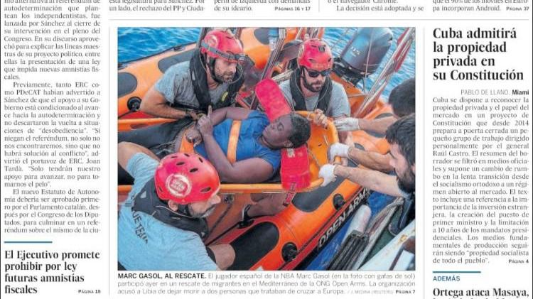 Marc Gasol, al rescate de inmigrantes en el Mediterráneo