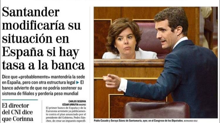 Toque de atención del Santander a Sánchez