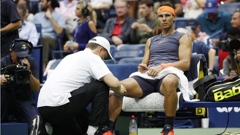 US Open. Una lesión de rodilla saca a Nadal en semis y ante Del Potro