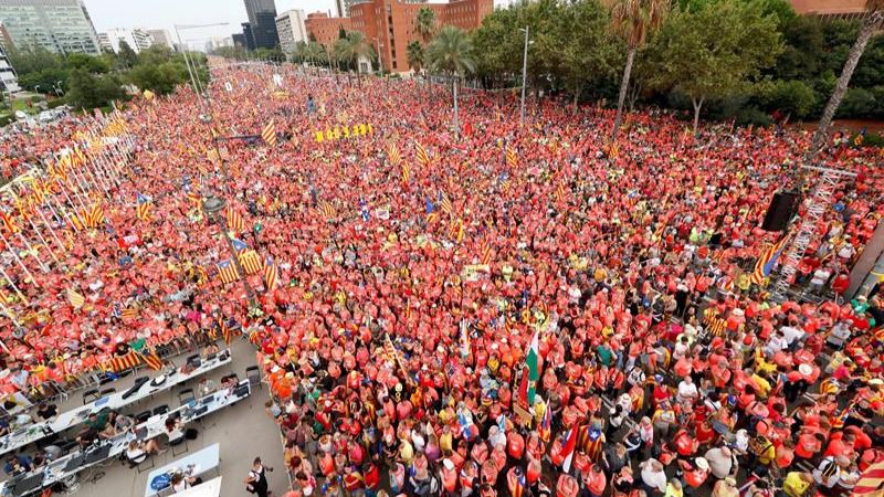 Así se ha vivido la manifestación independentista en Barcelona