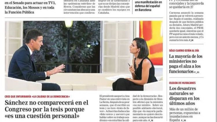 Cebrián cuestiona la capacidad intelectual de Pedro Sánchez