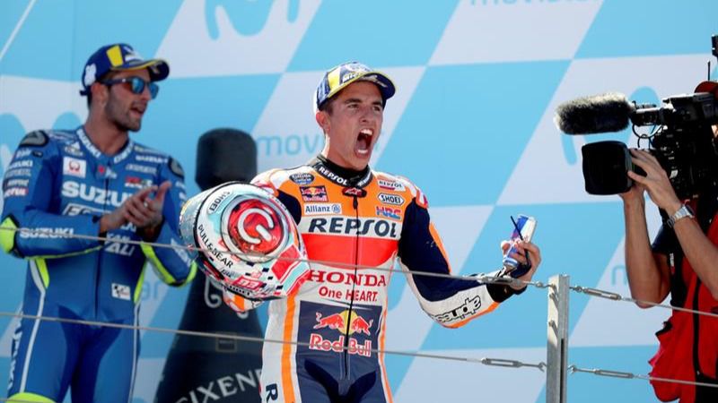 GP de Aragón. Marc Márquez gana y dispara su liderato