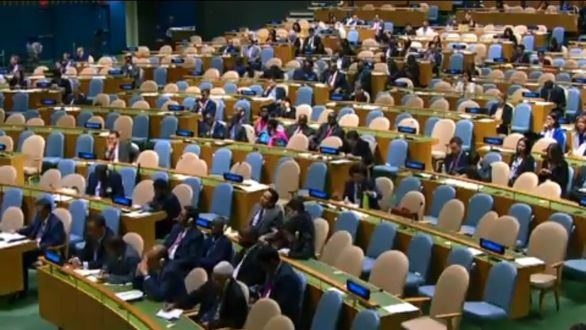 Sánchez pronuncia su discurso en la ONU con el aforo semivacío