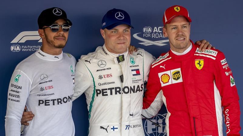 GP de Rusia. Bottas y Hamilton firman el doblete de Mercedes en la primera línea