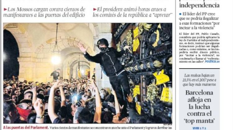 Cae el mito del ‘procés’ pacífico