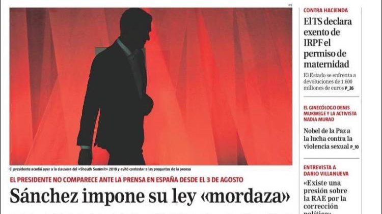 La Razón le reprocha a Sánchez su ley 
