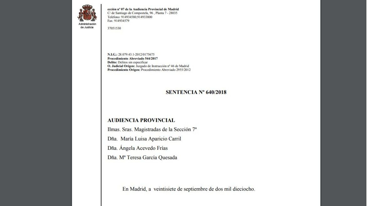 Documento | Sentencia del primer juicio de bebés robados