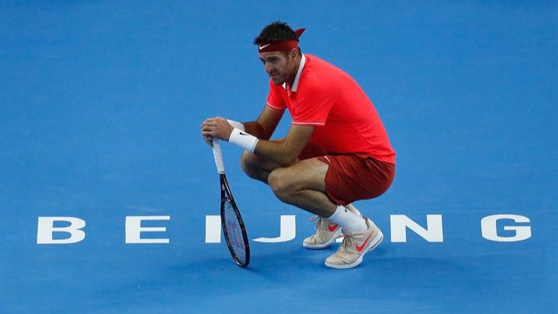 ATP. Del Potro se parte la rodilla y Djokovic arrincona a Nadal