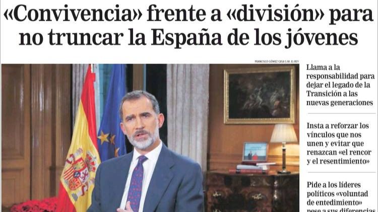 El valor de la "convivencia" y los jóvenes, lo más destacado en el mensaje del Rey