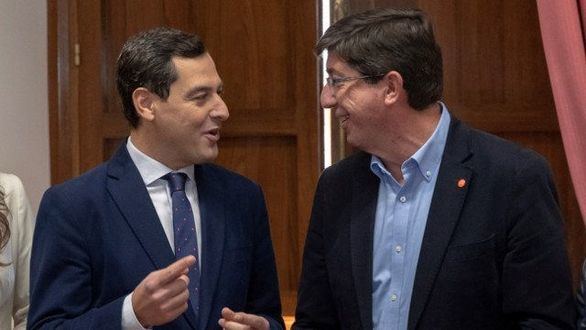 PP y Cs confirman el reparto de áreas en la Junta de Andalucía