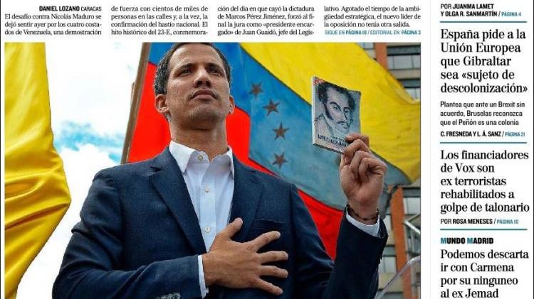 La prensa se pone del lado de Guaidó en Venezuela