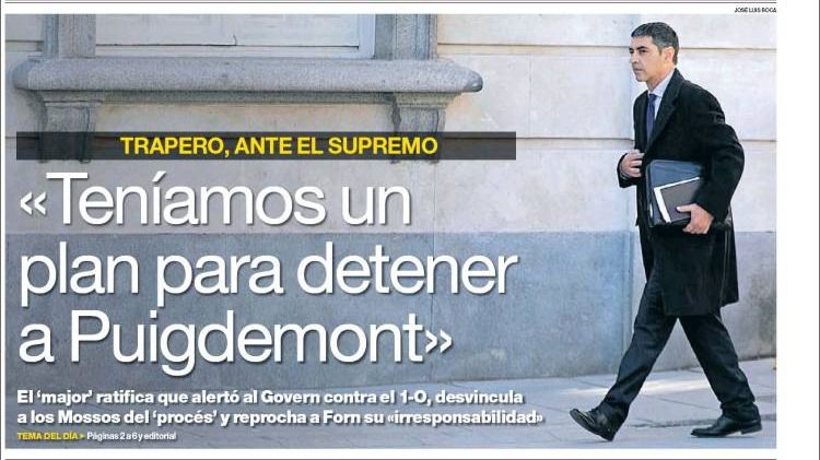 La declaración de Trapero cae como una bomba