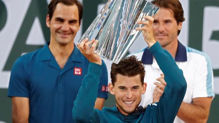 Indian Wells. Thiem inaugura su leyenda ante Federer