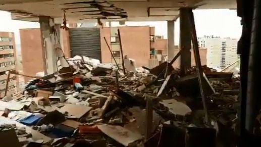 Dieciséis heridos en una explosión en un piso de Puente de Vallecas