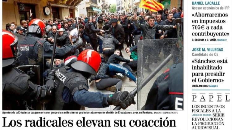 Críticas a Sánchez por callarse ante el acoso separatista