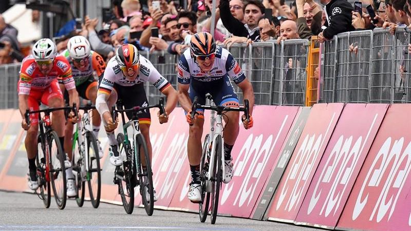 Giro. Damiano Cima alcanza su sueño en Santa María Di Sala