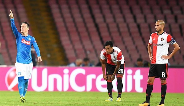 Callejón y Reina lanzan al Nápoles en su triunfo ante el Feyenoord | 3-1