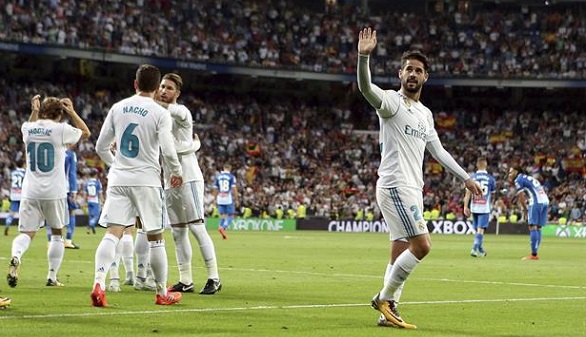 Resumen de la Liga. Isco estrena las victorias del Madrid en el Bernabéu con el Barça impoluto