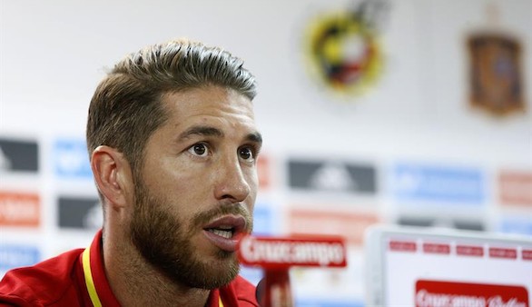 Sergio Ramos, en sala de prensa con España: 