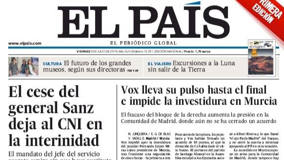 Portadas de los periódicos del viernes 5 de julio