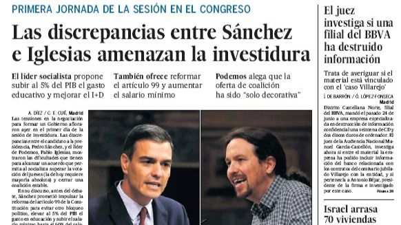 Así analiza la prensa la bronca Sánchez-Iglesias