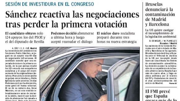 Sánchez y la investidura