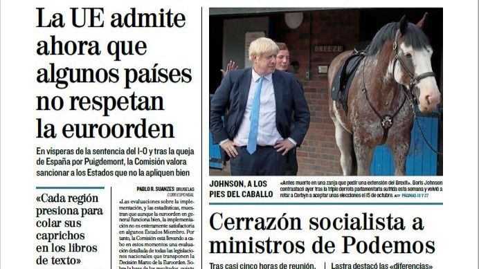 Las portadas de los periódicos de este viernes, 6 de septiembre
