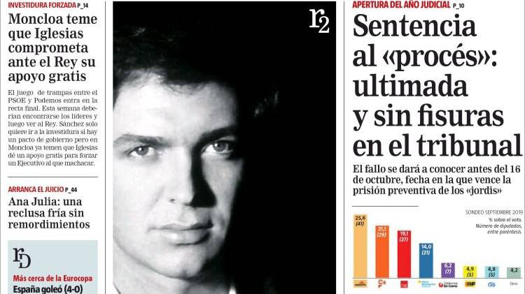 Las portadas de los periódicos de hoy, lunes 9 de septiembre