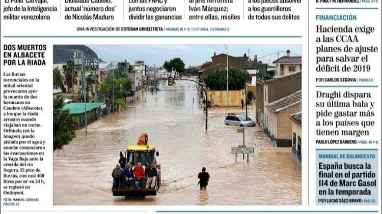 Las portadas de los periódicos de hoy, viernes 13 de septiembre