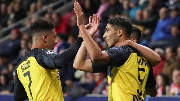 Achraf gana al Slavia Praga y el Dortmund sube enteros | 0-2